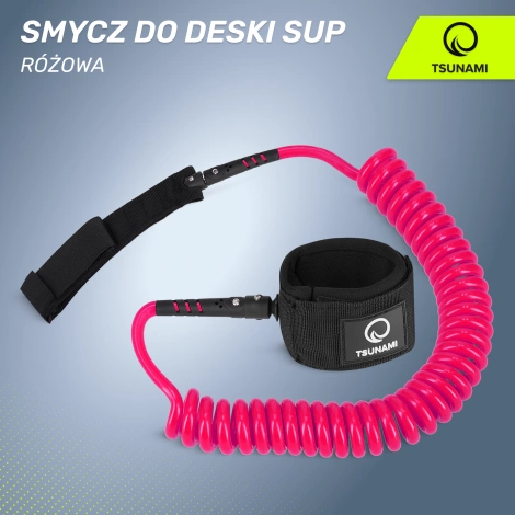 Linka bezpieczeństwa do deski SUP TSUNAMI różowa