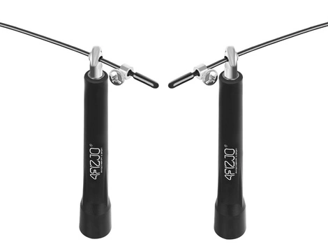 Skakanka z metalowymi łożyskami STANDARD+ czarna