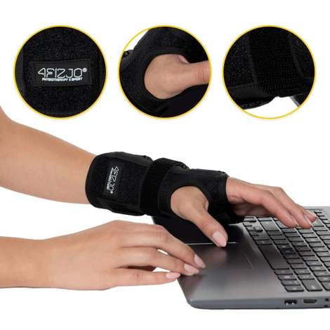 Orteza na lewy nadgarstek ze sztywną szyną