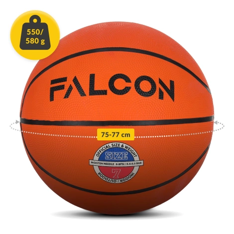 Piłka do koszykówki Falcon rozmiar 7 pomarańczowa