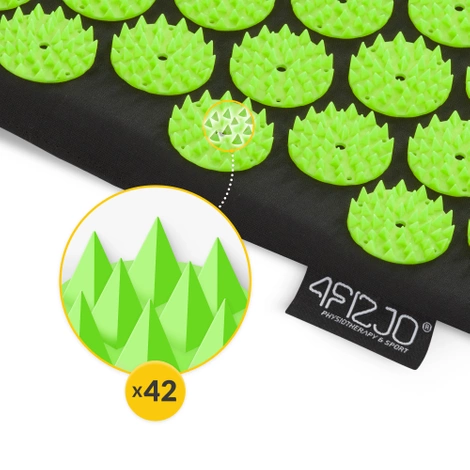 Mata do akupresury z poduszką klasyczna zielona