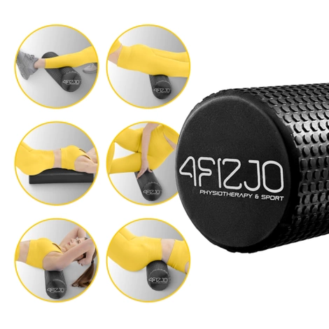 Wałek do masażu z wypustkami CARE+ 45 cm czarny