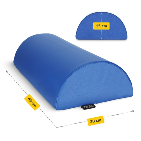 Półwałek do rehabilitacji i masażu niebieski