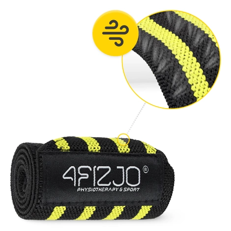 Opaski na nadgarstki 2 szt. żółte