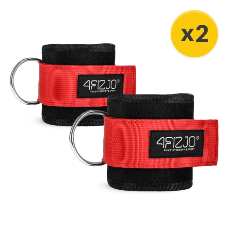 Opaski treningowe na kostki do wyciągu 2 szt. czerwone