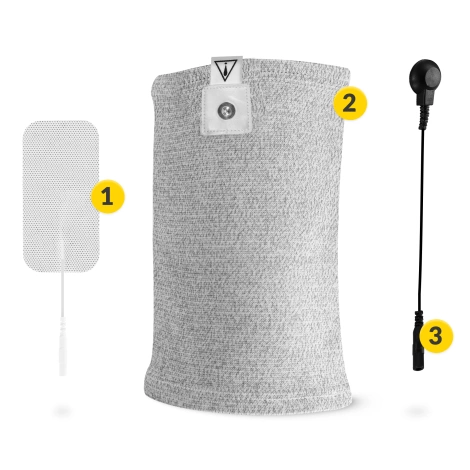 Opaska przewodząca do elektrostymulacji kolana