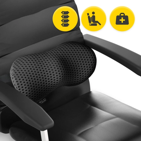 Poduszka ortopedyczna lędźwiowa do siedzenia czarna