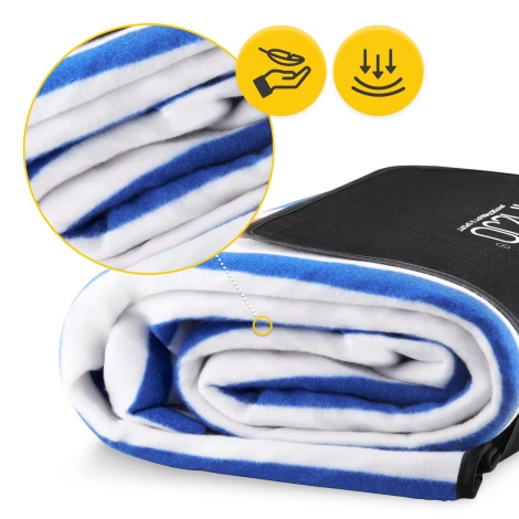 Koc piknikowy plażowy z izolacją 200 x 200 cm paski