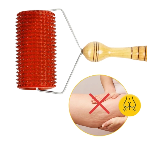 Wałek wieloigłowy do masażu Lyapko 5,0 bez niklu czerwony