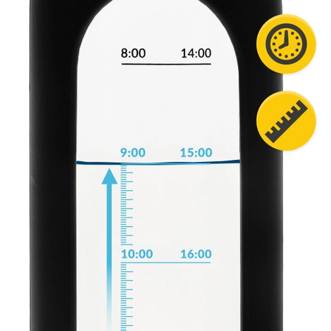 Butelka szklana na wodę 750 ml czarna