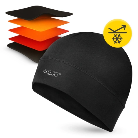 Czapka termiczna unisex - elastyczna, czarna