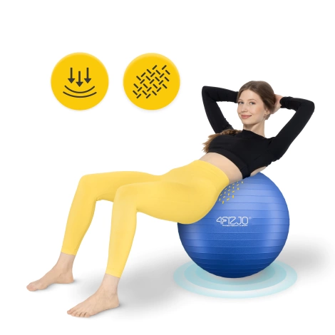 Piłka gimnastyczna dmuchana 55 cm granatowa