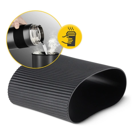 Termos obiadowy ze stali nierdzewnej 1 litr czarny