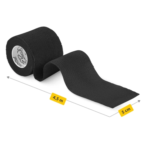Bandaż kohezyjny samoprzylepny 4,5 m × 5 cm czarny