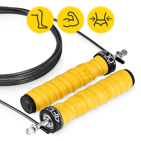 Skakanka bokserska z obciążeniem 3 m żółta