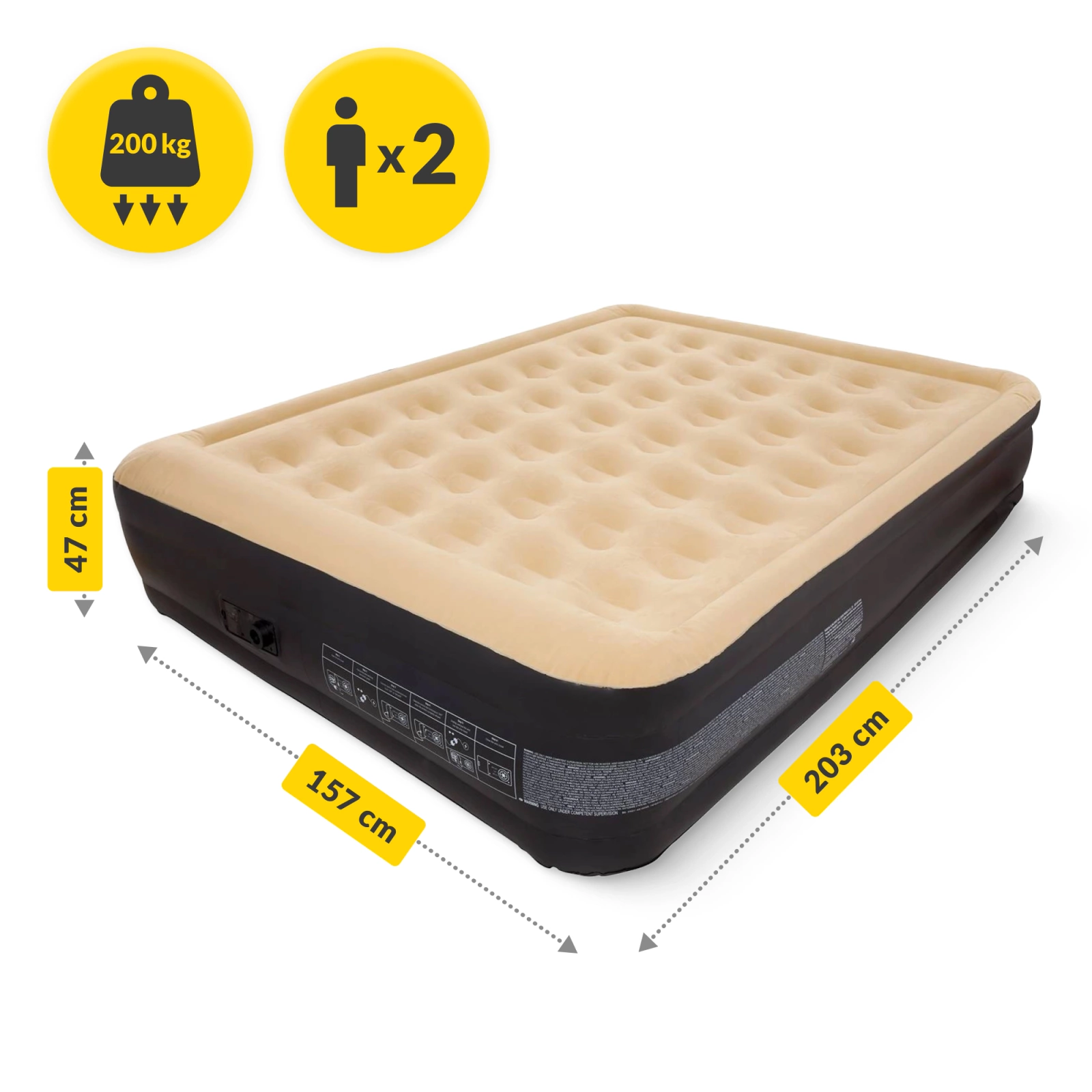 MATERAC DMUCHANY DWUOSOBOWY Z POMPKĄ ELEKTRYCZNA Kod producenta 24042EU