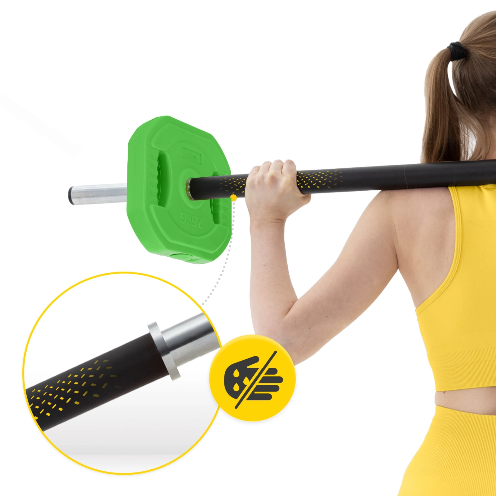 sztanga fitness bitumiczna gryf zestaw skladana