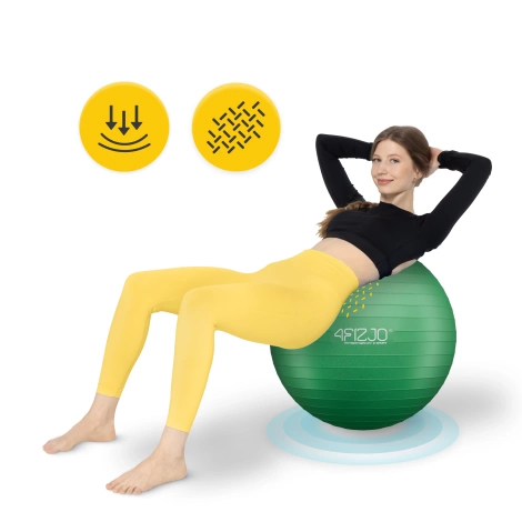 Piłka gimnastyczna dmuchana 65 cm zielona