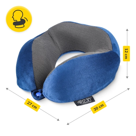 Poduszka podróżna rogal do spania granatowa