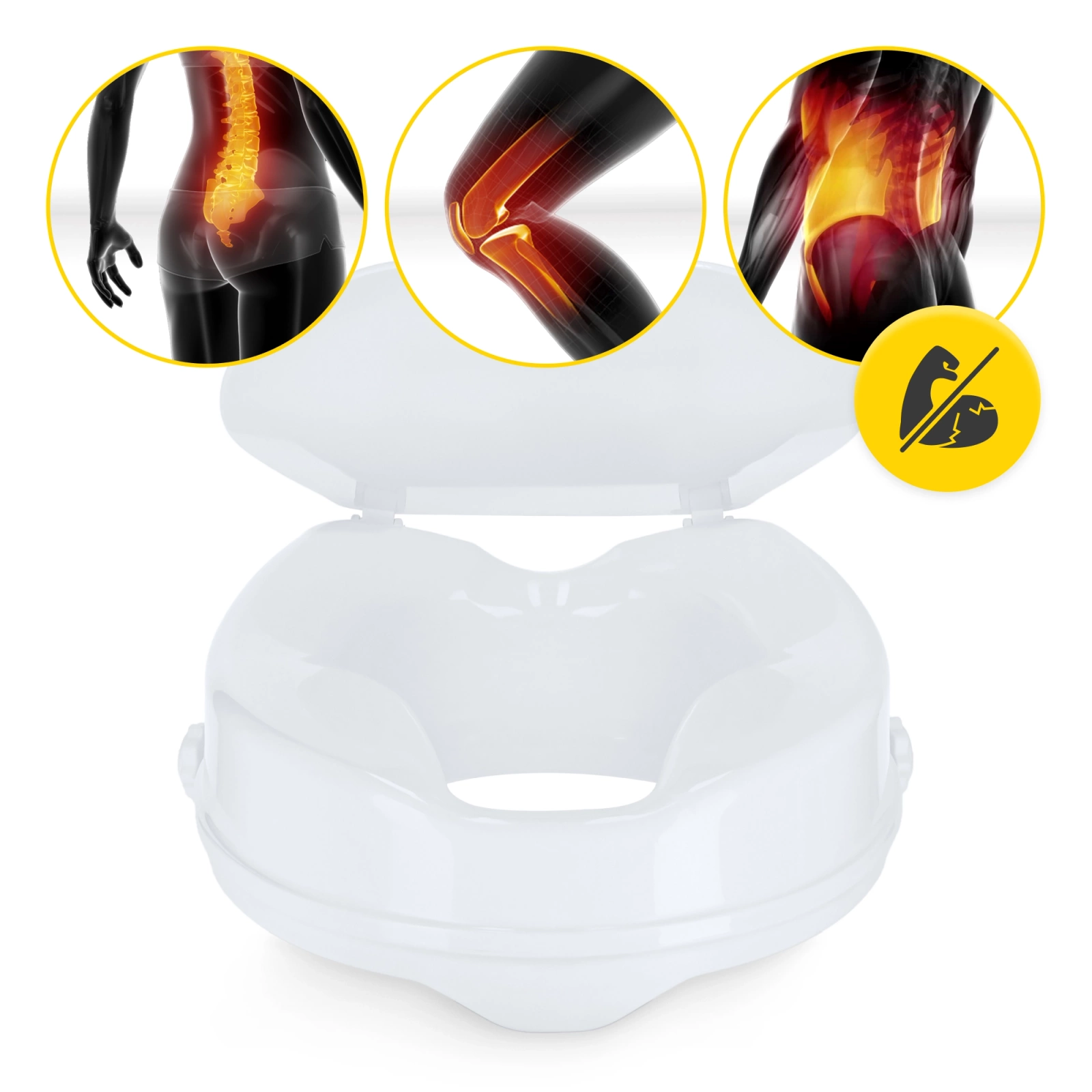 Zdvihák sedadla na toaletu 5 cm / 10 cm / 15 cm – pohodlie a bezpečnosť v kúpeľni