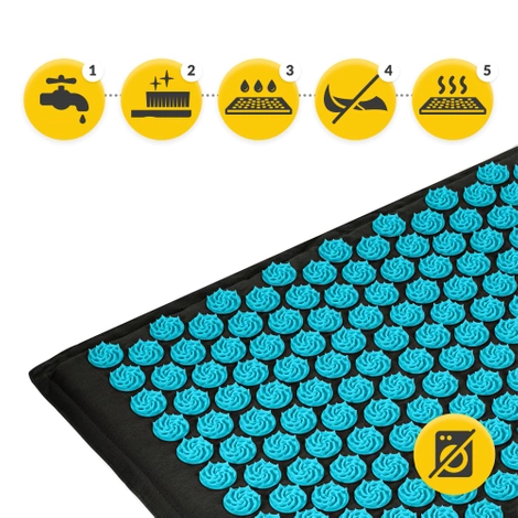 ECO Mata do akupresury z łuskami gryki i kokosem niebieska