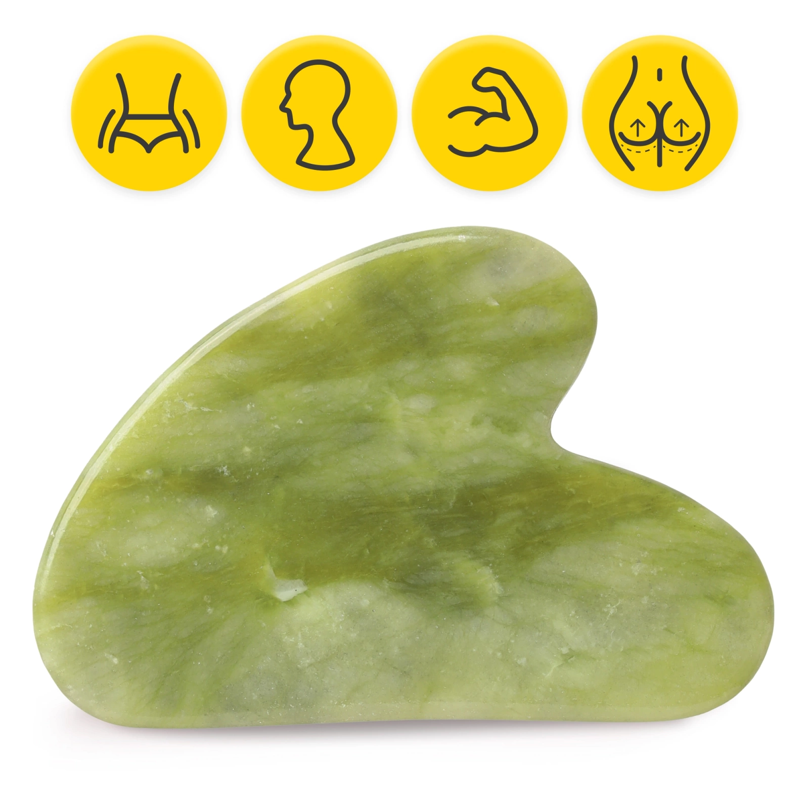 Klasyczny kamień Gua Sha z naturalnego zielonego jadeitu