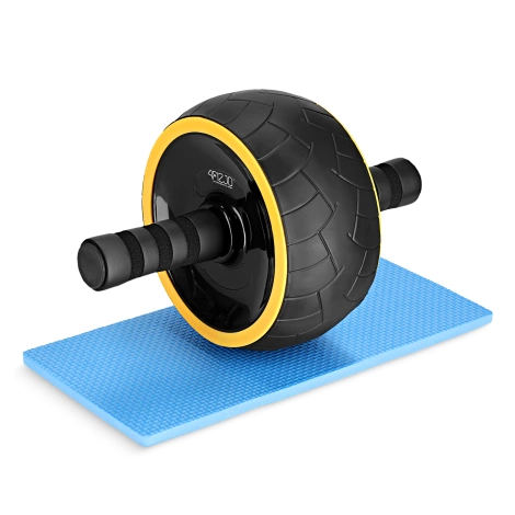 Kółko do ćwiczeń mięśni brzucha AB WHEEL XL żółte