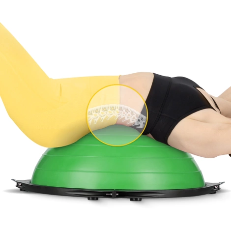 Półpiłka do balansowania równoważna z linkami zielona