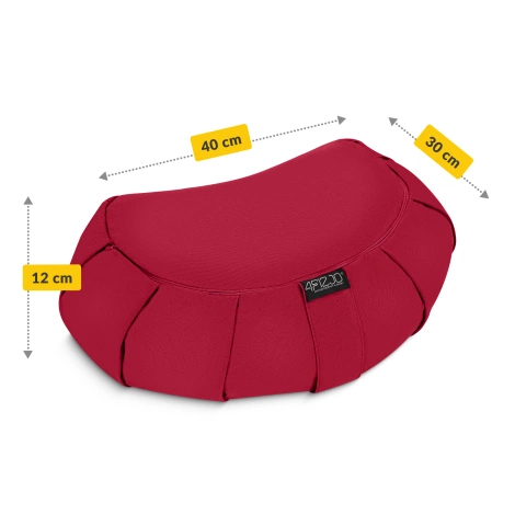 Poduszka do medytacji ZAFU półksiężyc czerwona