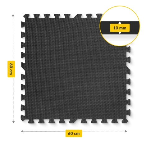 Mata ochronna piankowa PUZZLE na podłogę 60 x 60 cm 4 szt.