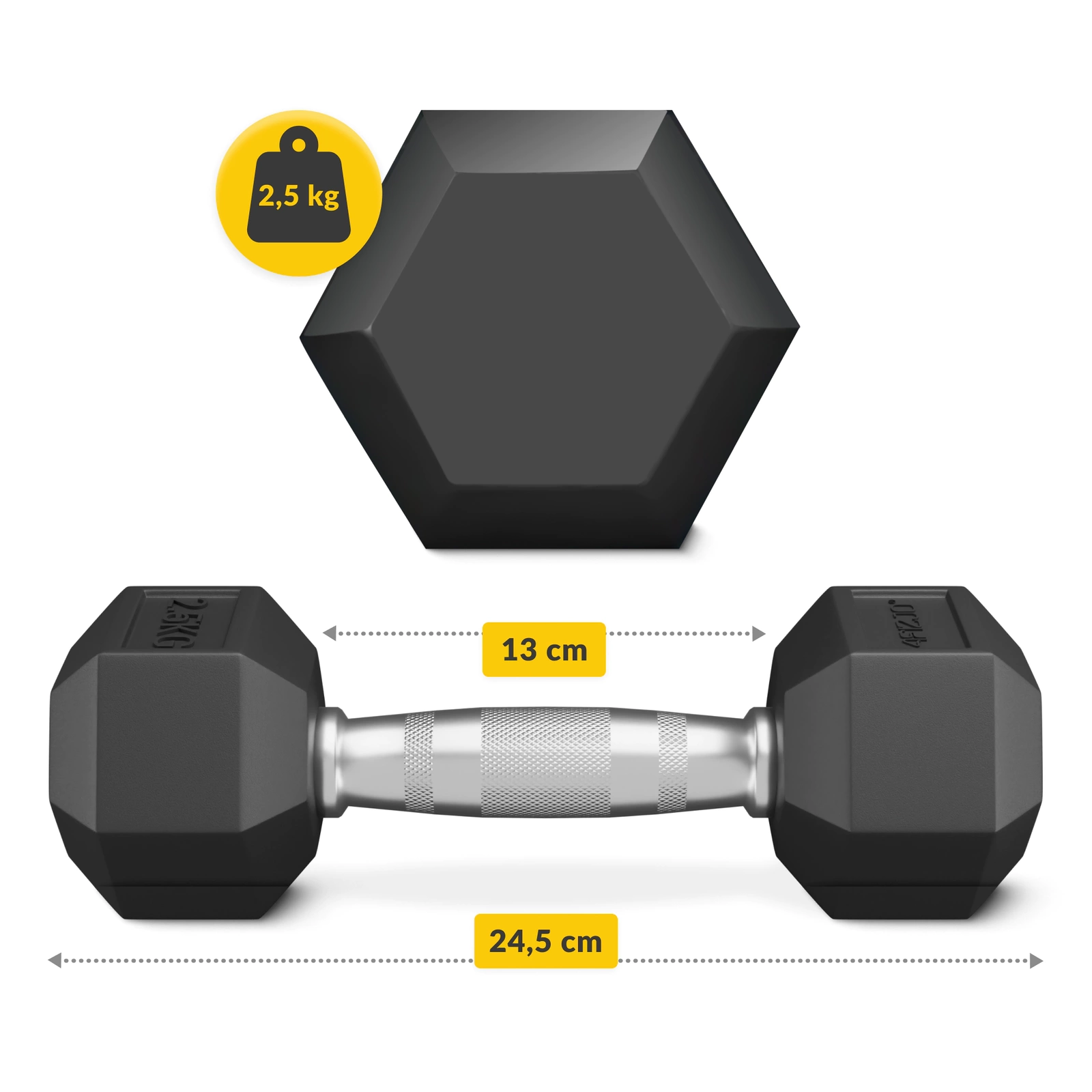 hantel hex 2,5kg