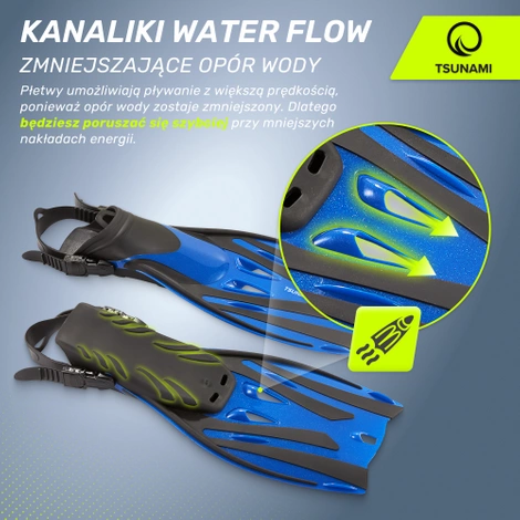 Płetwy do pływania TSUNAMI S/M niebieskie