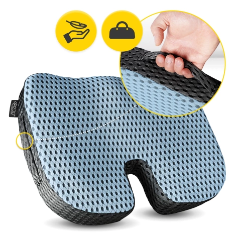 Poduszka ortopedyczna do siedzenia niebieska