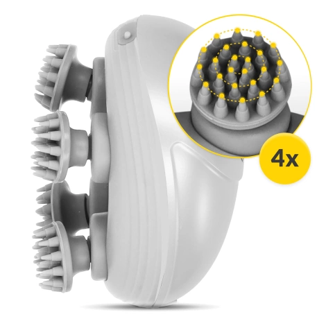 Elektryczny masażer do głowy wodoodporny biały
