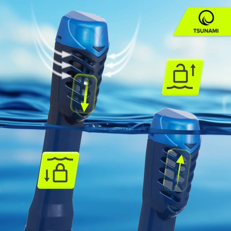 Maska do nurkowania pełnotwarzowa TSUNAMI PRO L/XL