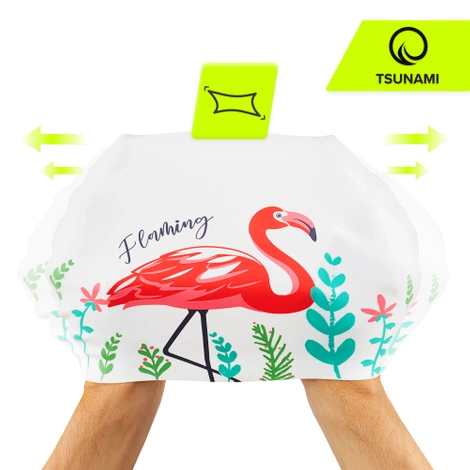 Czepek na basen damski TSUNAMI FLAMINGO