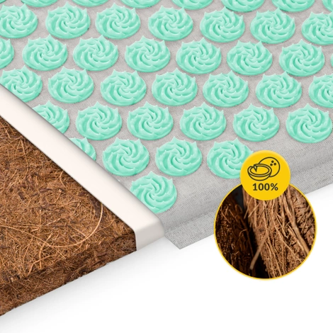 ECO Mata do akupresury z łuskami gryki i kokosem miętowa