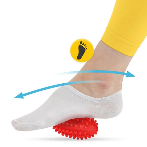 Piłka fasolka sensoryczna do masażu czerwona