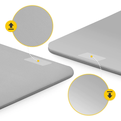 Mata do ćwiczeń fitness i jogi NBR 180 × 60 × 1 cm szara