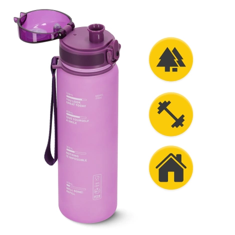 Butelka sportowa na wodę 650 ml różowa