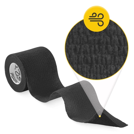 Bandaż kohezyjny samoprzylepny 4,5 m × 5 cm czarny