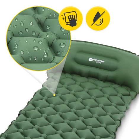 Dmuchany materac turystyczny jednoosobowy Mountain Goat khaki
