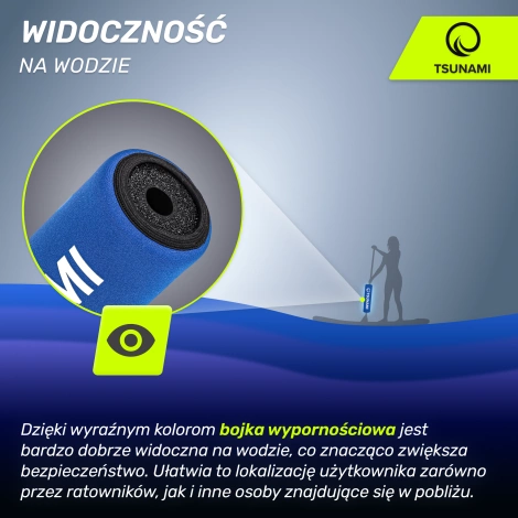 Bojka wypornościowa pływak do wiosła SUP PRO niebieski