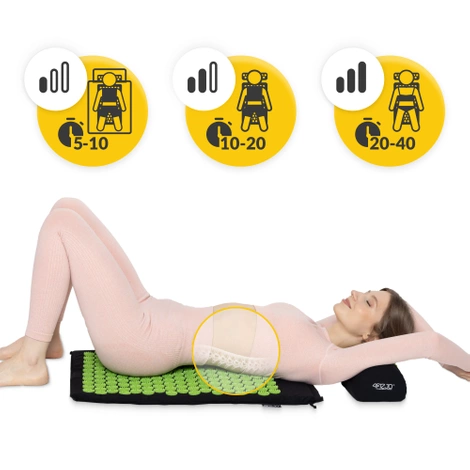 Mata do akupresury z poduszką klasyczna zielona