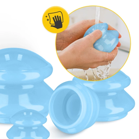 Silikonowe bańki chińskie 4 szt. MED+ niebieskie