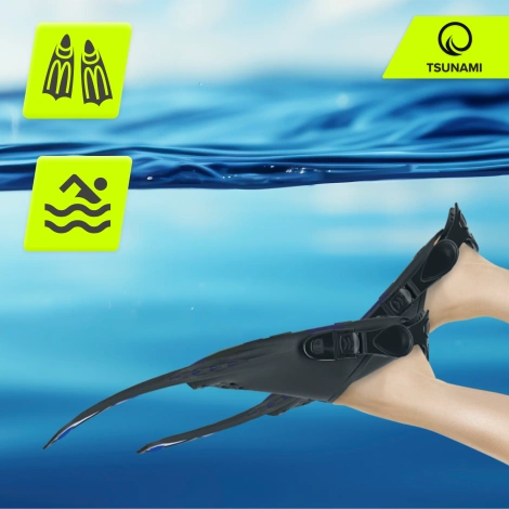 Płetwy do pływania TSUNAMI S/M granatowe