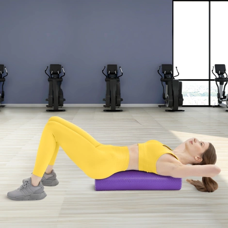 Wałek do masażu z wypustkami CARE+ 90 cm fioletowy