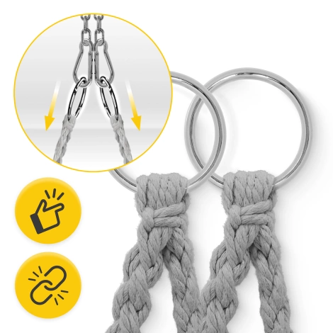 Huśtawka ogrodowa BOHO szara