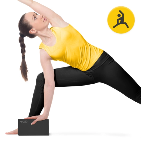 Kostka piankowa do jogi czarna