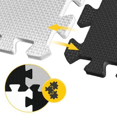 Mata edukacyjna dla dzieci puzzle 180 x 180 cm szara